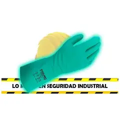 STEELPRO - GUANTE NITRILSAFE NITRILO VERDE 13"T-10 ESP 15Mil