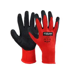 STEELPRO - GUANTE MULTIFLEX LATEX ROJO T-M