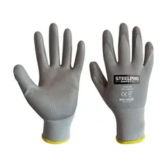 STEELPRO - GUANTE MULTIFLEX T-L NYLON POLIURETANO GRIS (2 UNDS)