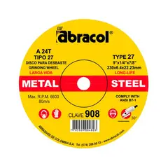 ABRACOL - DISCO PARA PULIR CD 9 X 1/4 A 908