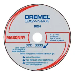 DREMEL - DISCO DE 3 PARA CORTE MAMPOSTERIA, PIEDRA, FIBROC