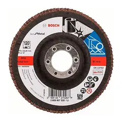 BOSCH - DISCO FLAP RECTO 4.1/2" GRANO 120 BEST METAL