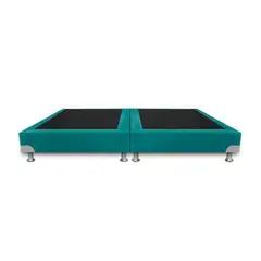 MAGIC CLASS - BASE CAMA BOSTON DE LUJO DIVIDIDA 120X190 ECOCUERO AZUL