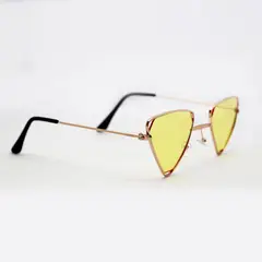 AT NIGHT SUNGLASSES - Gafas de Sol At Night triangular vintage Amarilla