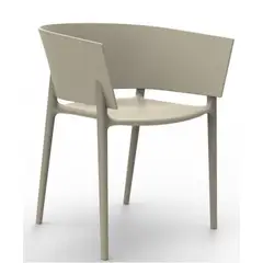 VONDOM - COMBO DE 2 SILLON ECRU AFRICA EN POLIPROPILENO