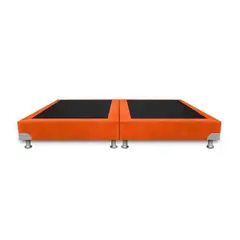 MAGIC CLASS - BASE CAMA BOSTON DE LUJO DIVIDIDA 140X190 MICROFIBRA NARANJA