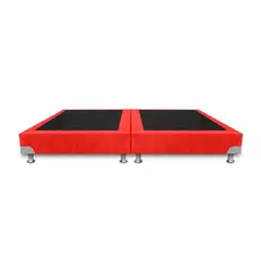 MAGIC CLASS - BASE CAMA BOSTON DE LUJO DIVIDIDA 140X190 MICROFIBRA ROJO