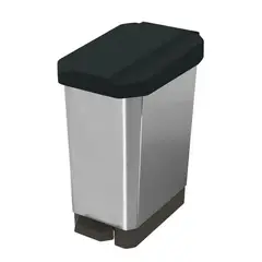 ESTRA - Caneca De Pedal Estrabins 44 Litros Negra Metalizada