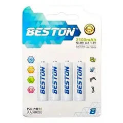 BESTON - Bateria Pila Recargable AA X 4