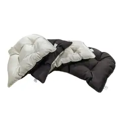 BANZAY - Cojin x4 para Silla Bastidor Doble Faz - Cafe y Beige