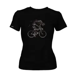 GENERICO - Camiseta Escqueleto Bicicleta bicycle Dama mujer Original Nu Crown