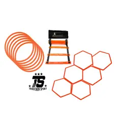 GENERICO - Escalera Coordinación + Hexágonos Agilidad + Aros Planos Kit