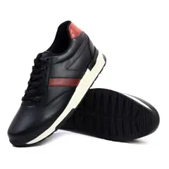 VILLABONR - Tenis Hombre Cuero VA-3011 Negro