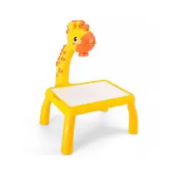 AFM - Mesa Dibujo Para Niños Con Proyector + 12 Lápiz Amarilla