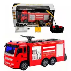 GENERICO - Camión Bomberos Recargable Control Remoto Juguete Auto Carro