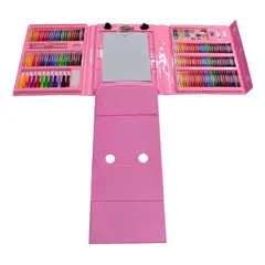 GENERICO - Kit/set De Arte Dibujo Maletin Caballete 208 Piezas Niñas