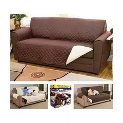 GENERICO - Forro Protector Para Sofa 3 Puestos CAFE - BEIGE
