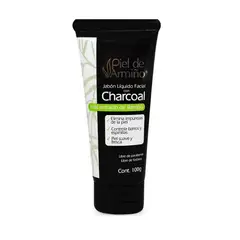 GENERICO - Jabón Liquido Facial Carbón Activado CHARCOAL Bambú Acné 100 Gramos