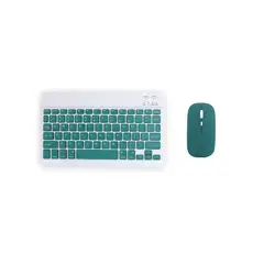 GENERICO - Kit Mouse Y Teclado Bluetooth Tablet - Pc - Celular 10 Verde Oscuro