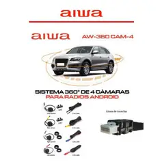 AIWA - Sistema 360° De 4 Cámaras Para Radios Android AW-360