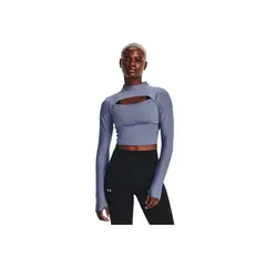 UNDER ARMOUR - Camiseta Mujer LS MOCK RUSH TOP Purpura