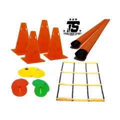 GENERICO - Escalera Coordinación Conos Bastones Set Deportivos Sport