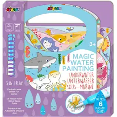 JUGANDO Y EDUCANDO - Libro Para Colorear Con Agua Reutilizable Niños Animales