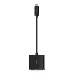 BELKIN - Adaptador USB-C a HDMI Con Carga Hasta 100w - USB-C - Negro - Negro