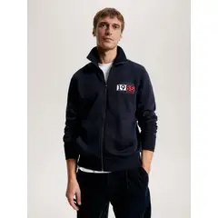 TOMMY HILFIGER - Saco Azul Con Logo New York Y Cierre