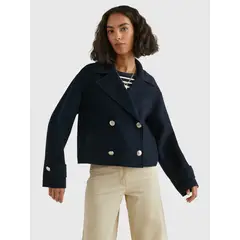 TOMMY HILFIGER - Chaqueta Azul De Botonadura Doble Para Mujer