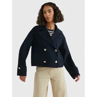 TOMMY HILFIGER - Chaqueta Azul De Botonadura Doble Para Mujer