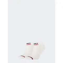 TOMMY HILFIGER - Paquete De 2 Medias Con Logo Bordado Hombre Blanco