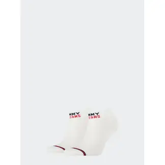 TOMMY HILFIGER - Paquete De 2 Medias Con Logo Bordado Hombre Blanco
