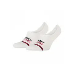 TOMMY HILFIGER - Paquete De 2 Medias Invisibles Con Logo Bordado Hombre Blanco Hombre Blanco