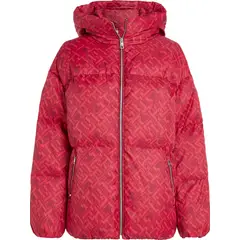 TOMMY HILFIGER - Chaqueta Acolchada Con Gorro New York Th Warm Mujer Rojo