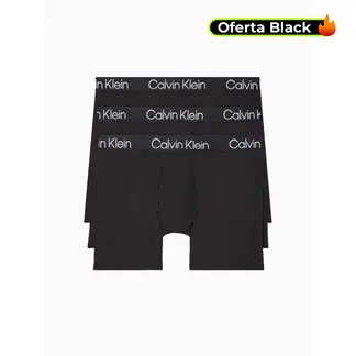 CALVIN KLEIN - Pack De 3 Bóxers Brief Largos Algodon - Modern Structure