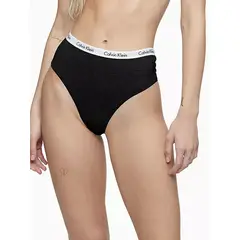 CALVIN KLEIN - Tanga Negro De Cintura Alta Carrusel