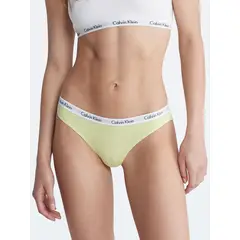 CALVIN KLEIN - Pantie Amarillo Tipo Bikini Clásico Con Logo