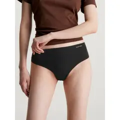 CALVIN KLEIN - Tanga Negro Invisible De Cintura Alta