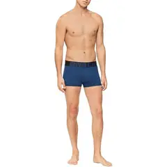 CALVIN KLEIN - Pack De 3 Boxer Azul Low Rise Trunk en Algodón
