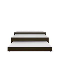 MAGIC CLASS - CAMA NIDO TRIPLEX, 3 NIVELES. 120X190 ECOCUERO CAFÉ