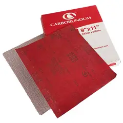 GENERICO - Papel de Lija Roja Premier Seca Carborundum 9×11 #120 100 Pliegos