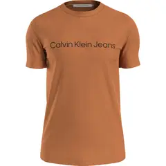 CALVIN KLEIN - Camiseta Con Logo En El Pecho Hombre Chocolate