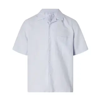 CALVIN KLEIN - Camisa Celeste Manga Corta para Hombre