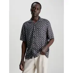 CALVIN KLEIN - Camiseta Negro Boxy Con Estampado De Bolos