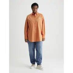 CALVIN KLEIN - Camisa Oversize Con Logo Mujer Naranja