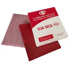 GENERICO - Papel de Lija Roja Premier Seca Carborundum 9×11 #280 50 Pliegos