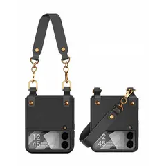 GENERICO - Estuche GKK Handbag + glass Con Correa para Samsung Z Flip 4