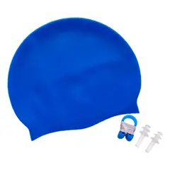 GENERICO - Gorro de natación en silicona tapones oídos clip nariz