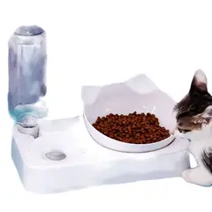 GENERICO - Comedero Automático Mascotas Bebedero Doble Gato O Perro
